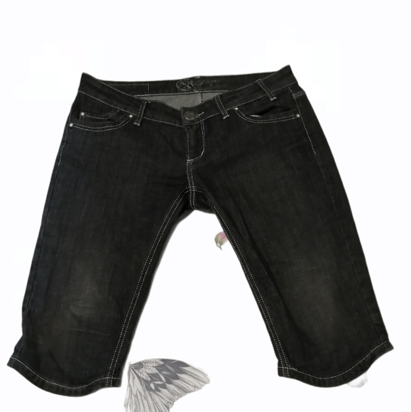 Phard Italian Black Denim Crop Jeans sz 30 - Picture 7 of 10